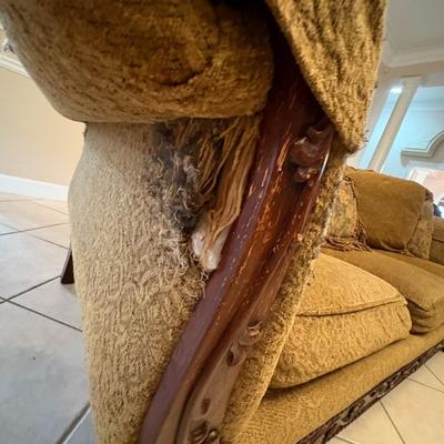 Sofa with Beautiful Wood Trim