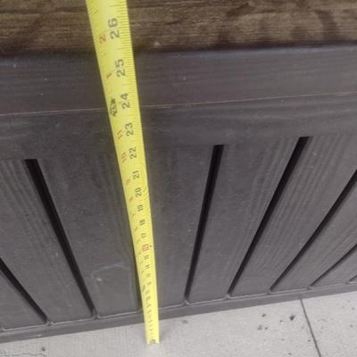 Keter Brand Composite Faux Wood Slat Porch Box Choice B (No Contents)