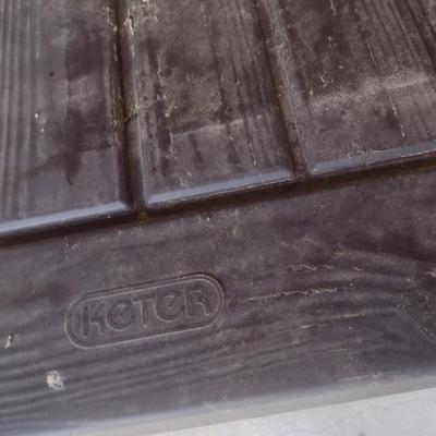 Keter Brand Composite Faux Wood Slat Porch Box Choice B (No Contents)