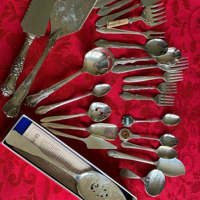 Group of silverware, variety