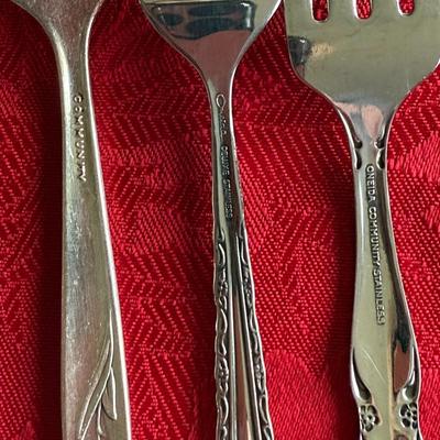Group of silverware, variety