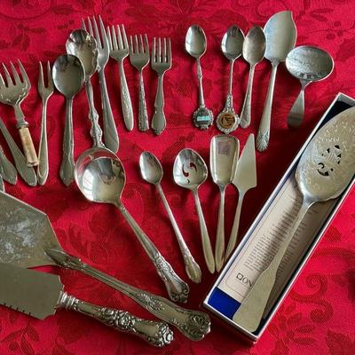 Group of silverware, variety
