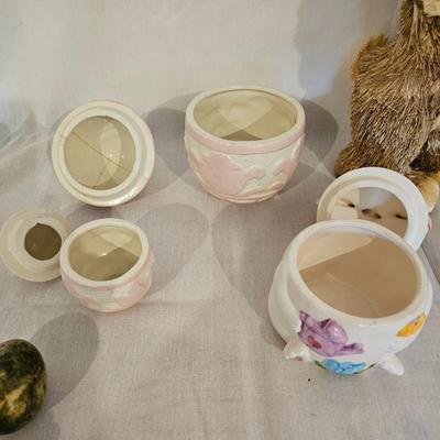 Spring/Easter Home Decor Includes Marble Stone Eggs (G-JS)