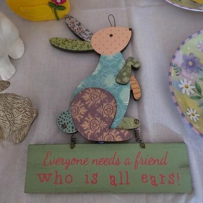 Spring/Easter Home Decor Includes Marble Stone Eggs (G-JS)