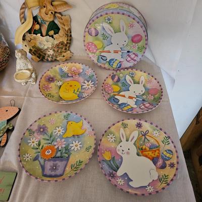 Spring/Easter Home Decor Includes Marble Stone Eggs (G-JS)