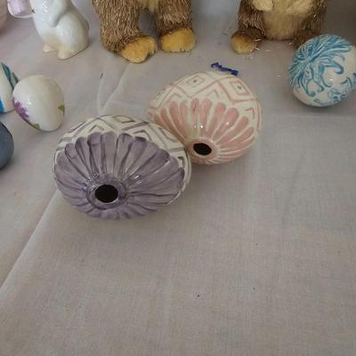Spring/Easter Home Decor Includes Marble Stone Eggs (G-JS)