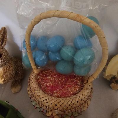 Spring/Easter Home Decor Includes Marble Stone Eggs (G-JS)