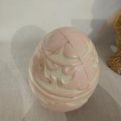 Spring/Easter Home Decor Includes Marble Stone Eggs (G-JS)