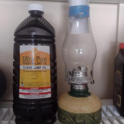 Oil Lantern with Clear Lamp Oil