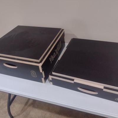 Pair of Exercise Step Boxes 8" and 4"