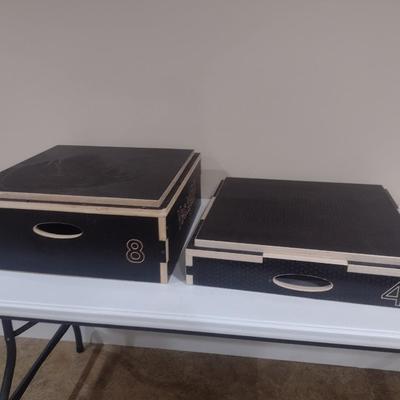 Pair of Exercise Step Boxes 8" and 4"