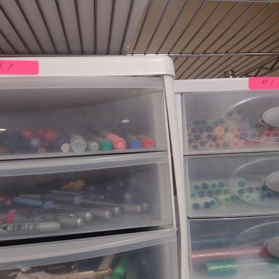 Collection of Craft Markers and Pens Includes Storage Containers (#1)