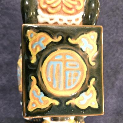 2 Vintage Chinese Ceramic Elephant Stand/Stool, Hollywood Regency Style