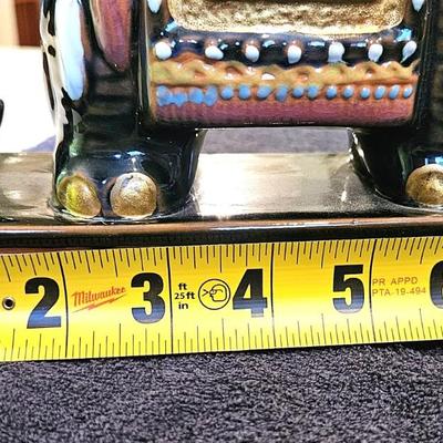 2 Vintage Chinese Ceramic Elephant Stand/Stool, Hollywood Regency Style