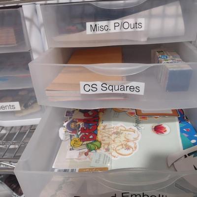 Collection of Craft Accessories, Stickers, Letters, Etc. Includes Storage Containers (#2)
