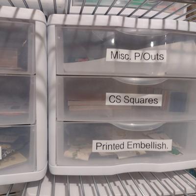Collection of Craft Accessories, Stickers, Letters, Etc. Includes Storage Containers (#2)