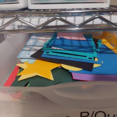 Collection of Craft Accessories, Stickers, Letters, Etc. Includes Storage Containers (#2)