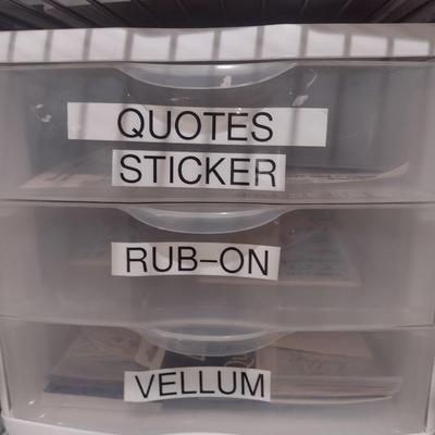 Collection of Craft Accessories, Stickers, Letters, Etc. Includes Storage Containers (#3)