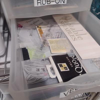 Collection of Craft Accessories, Stickers, Letters, Etc. Includes Storage Containers (#3)