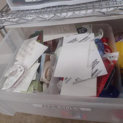 Collection of Craft Accessories, Embellishments, Etc. Includes Storage Containers (#5)