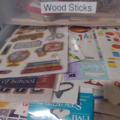 Collection of Craft Accessories, Brushes Etc. Includes Storage Containers (#7)
