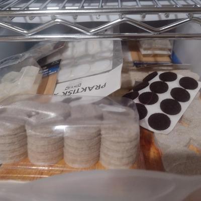 Collection of Craft Accessories, Fasteners, Scissors, Etc. Includes Storage Containers (#8)