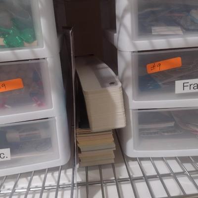 Collection of Craft Accessories, Gee-Gaws, Frames, Etc. Includes Storage Containers (#9)