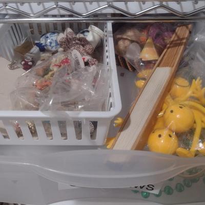 Collection of Craft Accessories, Gee-Gaws, Frames, Etc. Includes Storage Containers (#9)