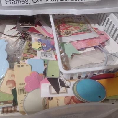 Collection of Craft Accessories, Gee-Gaws, Frames, Etc. Includes Storage Containers (#9)