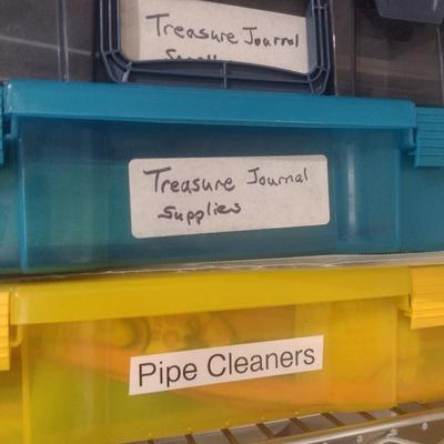 Collection of Craft Accessories, Supplies Etc. Includes Storage Containers (#12)