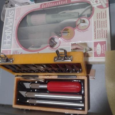 Collection of Craft Accessories, Crop-a-dile, Hot Marks, Precision Knife, Etc.(#14)