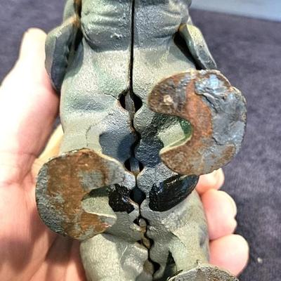 Vintage Cast Iron Mechanical Elephant Coin Bank