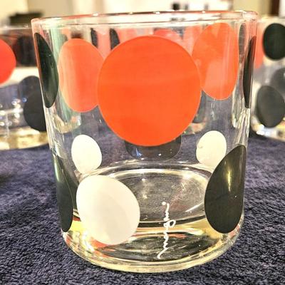 7 Signed Mid Century Morgan Polka Dot Glasses