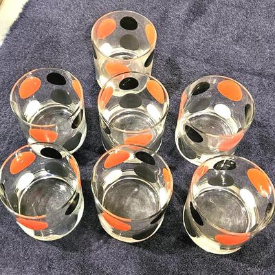 7 Signed Mid Century Morgan Polka Dot Glasses