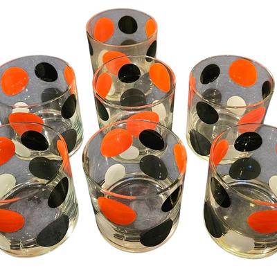 7 Signed Mid Century Morgan Polka Dot Glasses