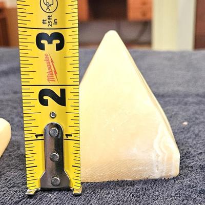 Set of 3 Art Deco Alabaster Sculptures, Including Nefertiti