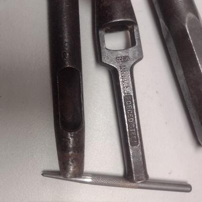 Set of Vintage Arch Punches with Wooden Box