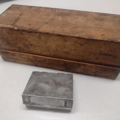 Set of Vintage Forge Steel Type-Set Punches with Wood Storage Box