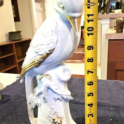Dresden Style Germain Ceramic Heron Bird Figurine