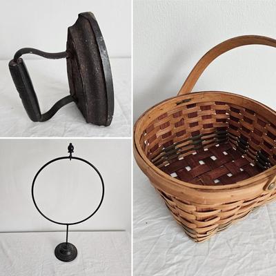 No. 7 Sad Iron, Wreath Stand & More (B1-JS)