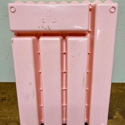 Vintage Pink Plastic Drawer Utensil Organizer