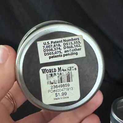 Ball Mason Canning Jars, World Market Spice Tins, and Other Storage Containers (K-DZ)