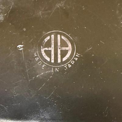 Vintage Japanese Black Lacquerware Coaster Set 1950's