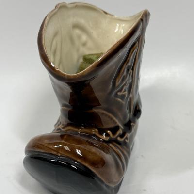 Vintage Ceramic Boot-shaped Flower Vase