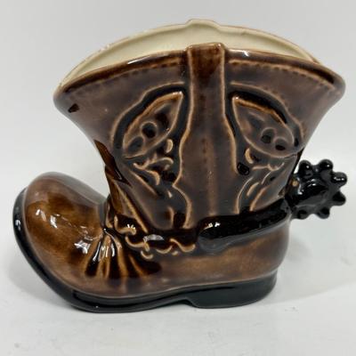 Vintage Ceramic Boot-shaped Flower Vase