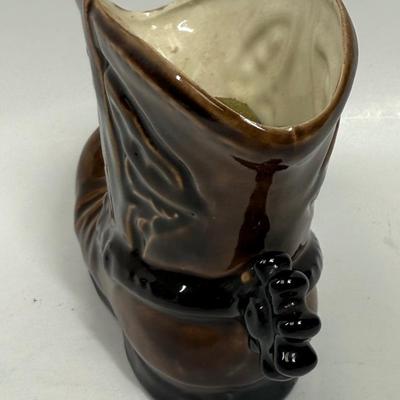 Vintage Ceramic Boot-shaped Flower Vase