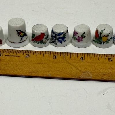 Vintage Ceramic Porcelain Thimble Lot