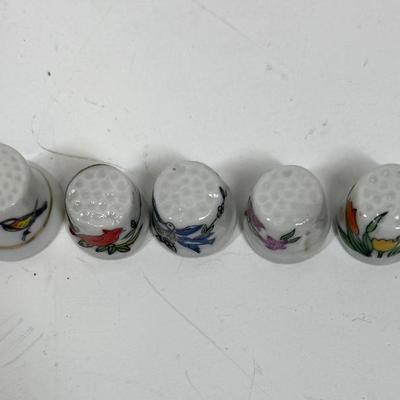 Vintage Ceramic Porcelain Thimble Lot