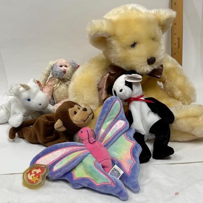 Plush Toy Animal Lot - Ty Beanie Babies & Geoffrey soft Classics Bear