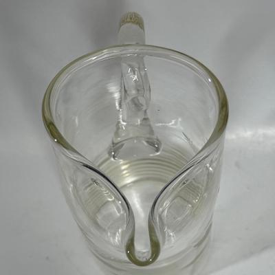 Vintage 1950's Style Etched Glass Pitcher
